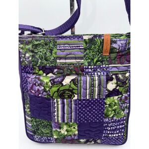 Donna Sharp Concord Patch Hipster Crossbody Bag Purple Green Quilted 15370 NWT